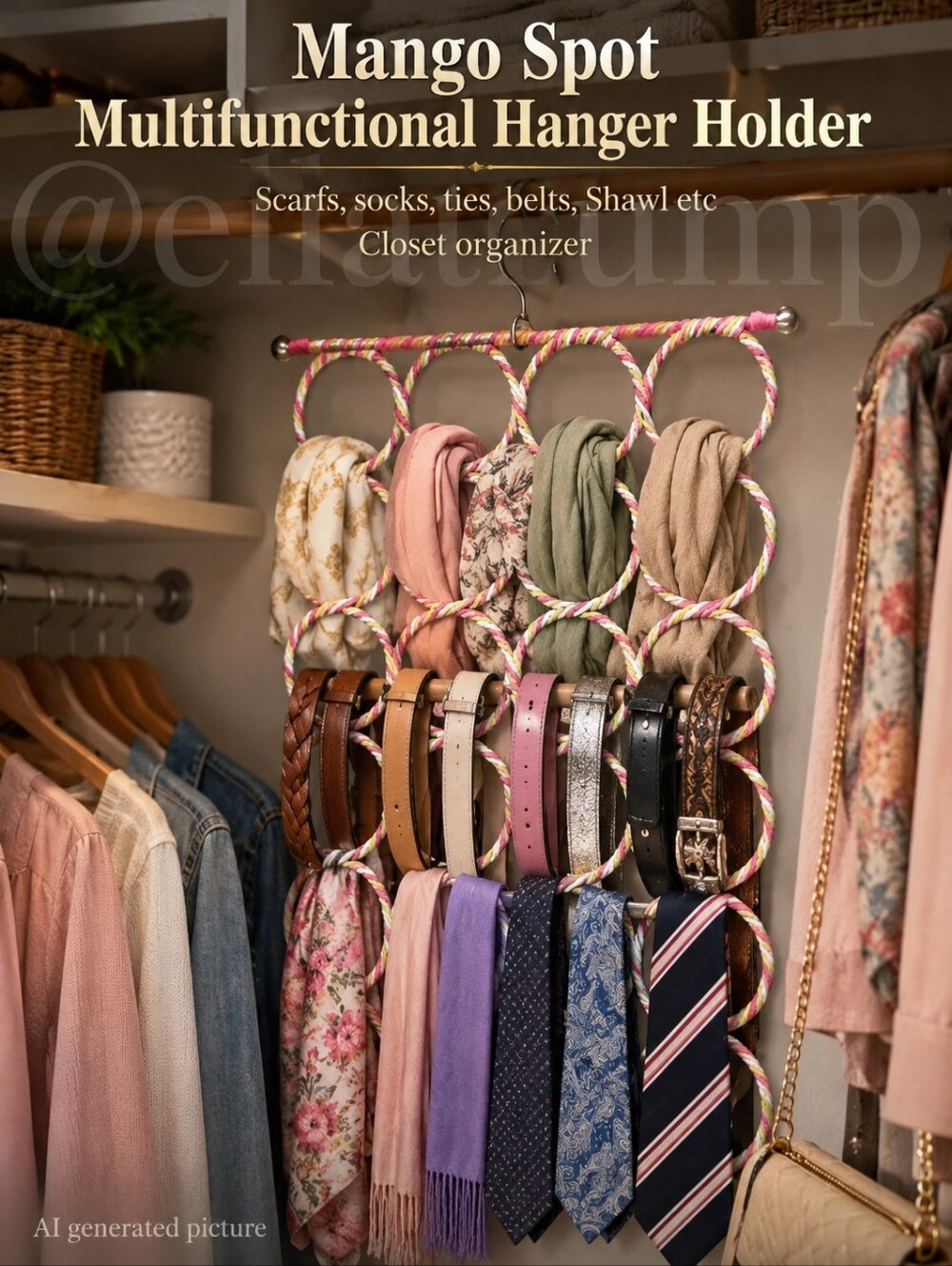 Mango Spot Multifunctional Hanger Holder Closet Organizer